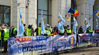 20 de sindicaliști din Poliția Dmbovița, la protest la București!